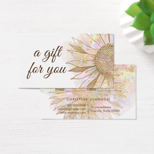 ひまわりデザインギフトカード (デスク)