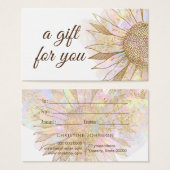 ひまわりデザインギフトカード (正面&裏面)