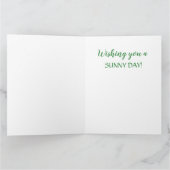 ひまわりデザイングリーティングカードからのアドバイス カード (内部)