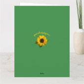 ひまわりデザイングリーティングカードからのアドバイス カード (裏面)