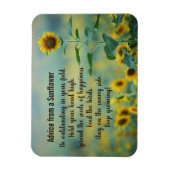 ひまわりデザイン磁石からのアドバイス マグネット (縦)