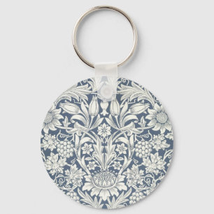 ひまわりデザイン(by William Morris)キーリング キーホルダー