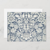 ひまわりデザイン（William Morris著）はがき ポストカード (正面/裏面)