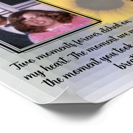 ひまわりデジタルアート記念写真 ポスター (角)