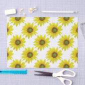 ひまわりデジタル水彩模様 薄葉紙 (クラフト)