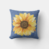 ひまわりデニム クッション (正面)