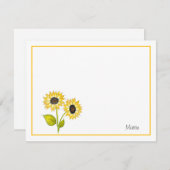 ひまわりデュエット ノートカード (正面/裏面)