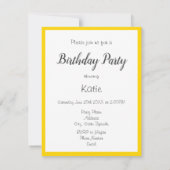 ひまわりデュエット 招待状 (裏面)