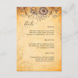 ひまわりトスカーナ秋の風合い エンクロージャーカード