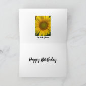 ひまわりトマト写真誕生日グリーティングカード カード (内部)