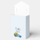 ひまわりトラックの水彩画 ベビーシャワー フェイバーボックス (オープン)
