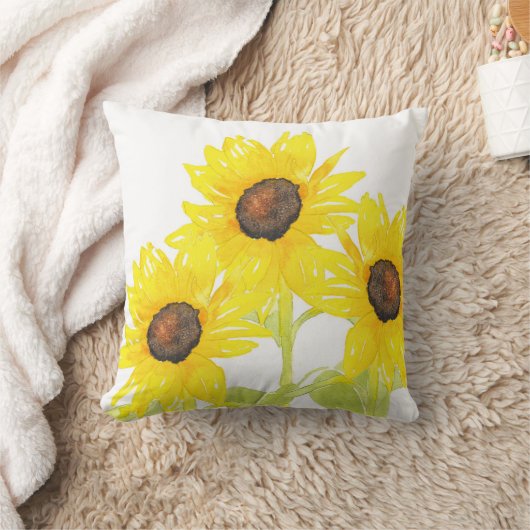 「ひまわりトリオ」 クッション (ブランケット)