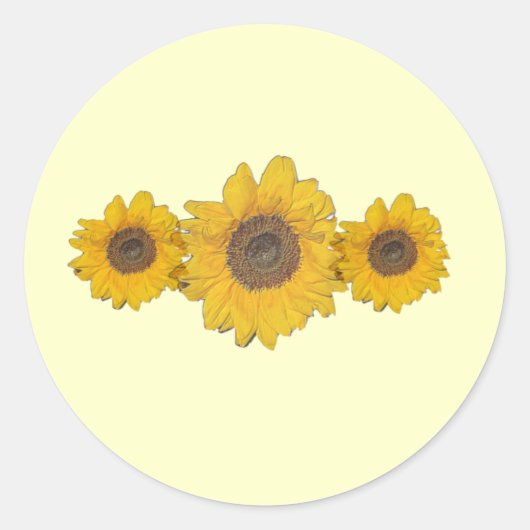 ひまわりトリオ ラウンドシール (正面)