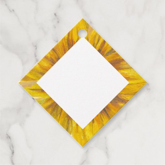 ひまわりトリムメッセージカード フェイバータグ (正面)