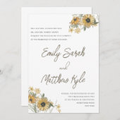 ひまわりドリームズ ウェディング招待状 招待状 (正面/裏面)