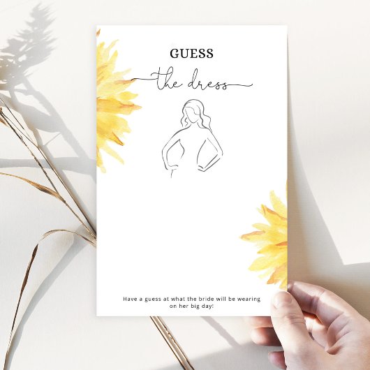 ひまわりドレスのブライダルシャワーゲーム