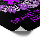 ひまわりドレーベ症候群認識度紫リボン ポスター (角)