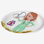 ひまわりナース紙プレート ペーパープレート (アングル)