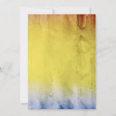 ひまわりネイビーブルーブルゴーニュ赤い誕生日パーティー 招待状 (裏面)