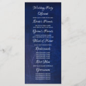 ひまわりネイビーブルー素朴秋の結婚式プログラム プログラム (裏面)