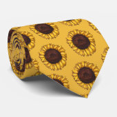 ひまわりネクタイ美しい黄色ひまわりネクタイ ネクタイ (ロール)