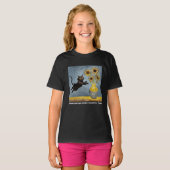 ひまわりネコミームアートグラフィック Tシャツ (正面フル)