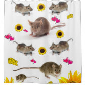 ひまわりネズミシャワーカーテン シャワーカーテン (正面)