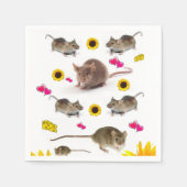 ひまわりネズミ紙ナプキンス スタンダードカクテルナプキン (正面)