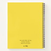 ひまわりノートカスタム文字と名前 ノートブック (裏面)