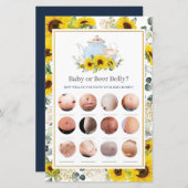 ひまわりハイティーパーティーベビーまたはビールベリーゲーム (正面/裏面)