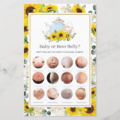 ひまわりハイティーパーティーベビーまたはビールベリーゲーム (正面)