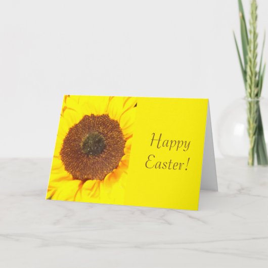 ひまわりハッピーイースターグリーティングカード シーズンカード (正面)