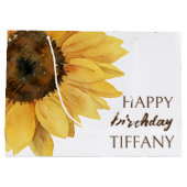 ひまわりハッピーバースデーサンシャイン ラージペーパーバッグ (裏面)