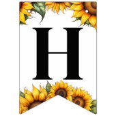 ひまわりハッピーバースデーバンティング国旗のバナー バンティングフラッグ (第2の旗)