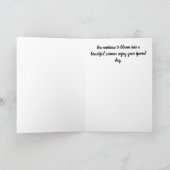 ひまわりハッピーバースデー写真 カード (内部)