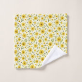 ひまわりハッピーパターンバスタオルセット バスタオルセット (ウォッシュタオル)