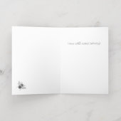 ひまわりハッピービーデイフォイル誕生日カード 箔グリーティングカード (内側レイダウン)