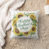 ひまわりハッピーマザーズデイフローラフレーム枕 クッション (ブランケット)