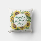ひまわりハッピーマザーズデイフローラフレーム枕 クッション (正面)