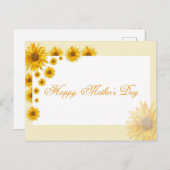 ひまわりハッピーマザーズデイフローラ挨拶 ポストカード (正面/裏面)