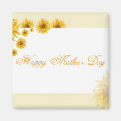 ひまわりハッピーマザーズデイフローラ挨拶 マグネット (正面)