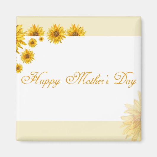 ひまわりハッピーマザーズデイフローラ挨拶 マグネット (正面)