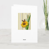 ひまわりハッピーマザーズデイ折り畳みグリーティングカード カード (裏面)