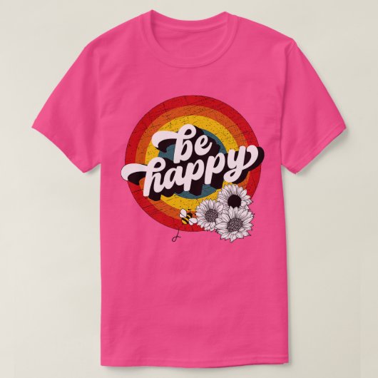 ひまわりハッピー引用文 Tシャツ (デザイン正面)