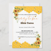 ひまわりハニカムマミートゥービーベビーシャワー 招待状 (正面)