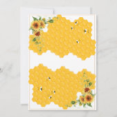 ひまわりハニカムマミートゥービーベビーシャワー 招待状 (裏面)