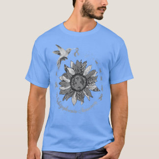 ひまわりハミングバードシルバー統合失調症の戦士 Tシャツ