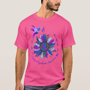 ひまわりハミングバードパープルブルーリボンエマニュエルS Tシャツ