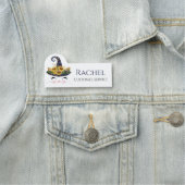 ひまわりハロウィーンの魔女の猫パーソナライズされたの名前 名札 (インサイチュ)