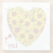 ひまわりハートガラスコースター ガラスコースター (裏面)